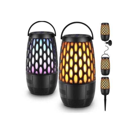Outdoor Speakers with Lights Portable Bluetooth Speakers 2 Pack